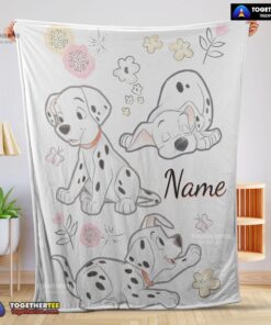 Official Disney Cartoon 101 Dalmatians Cute Blanket Fleece Customized Blanket