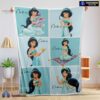 Official Disney Cartoon Aladdin Jasmine Princess Blanket Fleece Customized Blanket