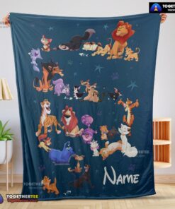 Official Disney Cartoon All Cats Character Blanket Fleece Customized Blanket