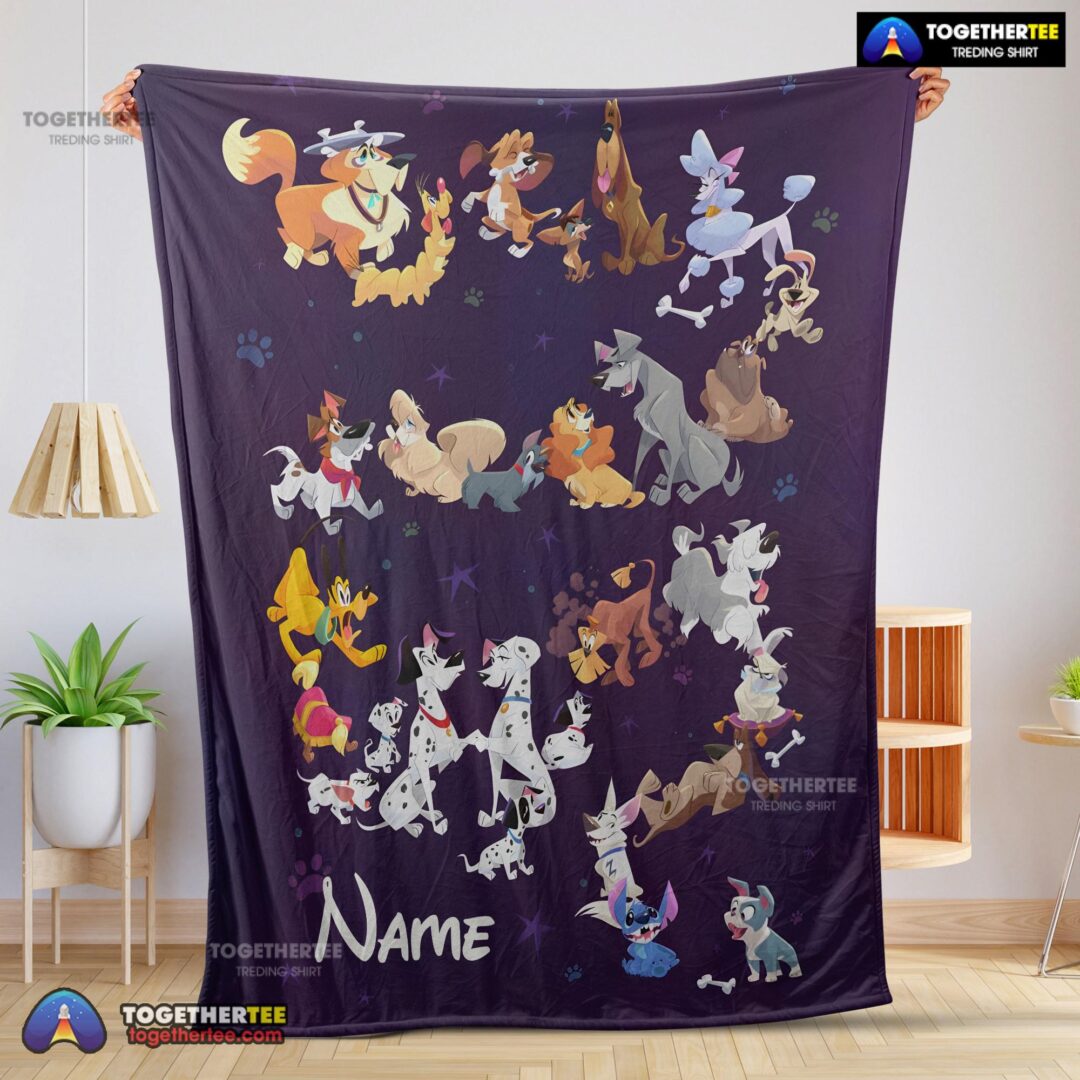 Official Disney Cartoon All Disney Dog Blanket Fleece Customized Blanket
