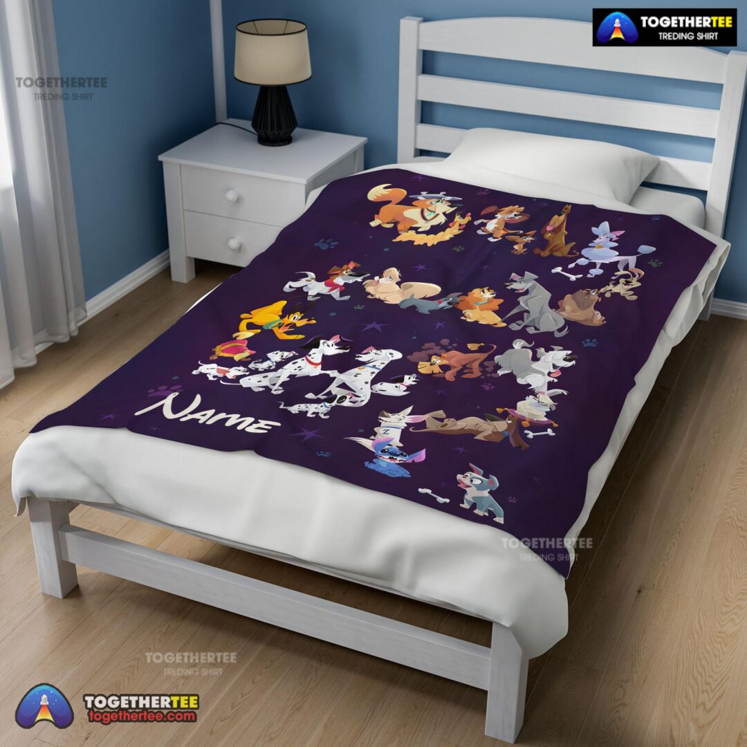 Official Disney Cartoon All Disney Dog Blanket Fleece Customized Blanket