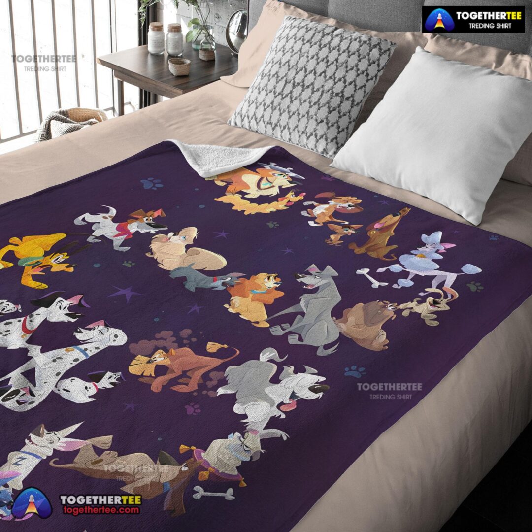 Official Disney Cartoon All Disney Dog Blanket Fleece Customized Blanket