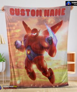 Official Disney Cartoon Big Hero 6 Red Baymax Blanket
