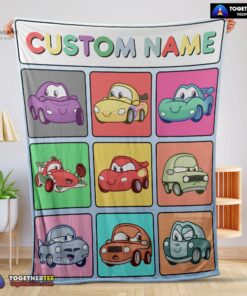 Official Disney Cartoon Cars With All Friends Blanket Fleece Customized Blanket