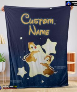 Official Disney Cartoon Chip And Dale Cute Blanket Fleece Customized Blanket