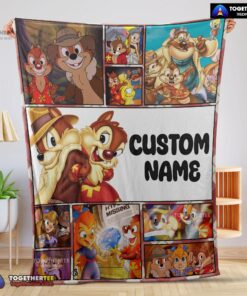 Official Disney Cartoon Chip And Dale Family Cute Blanket Fleece Customized Blanket