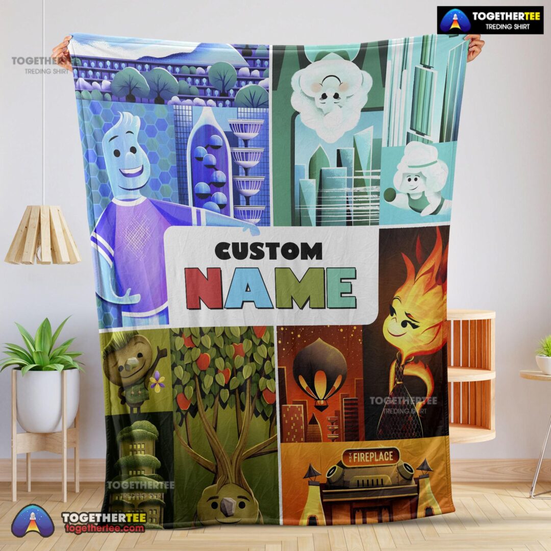 Official Disney Cartoon Elemental Ember Wade Lutz Clod Blanket Fleece Customized Blanket-mk-01