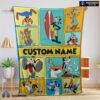 Official Disney Cartoon Goofy With Friends Blanket Fleece Customized Blanket