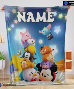 Official Disney Cartoon Mickey And Friends Cute Blanket Fleece Customized Blanket