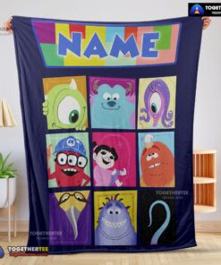 Official Disney Cartoon Monsters Inc Movie Blanket Customize Blanket