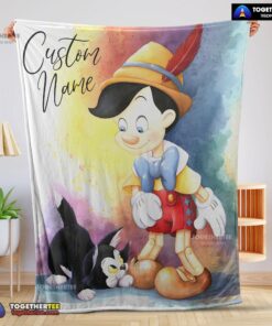 Official Disney Cartoon Pinocchio Blanket Fleece Customized Blanket