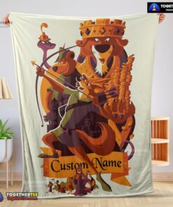 Official Disney Cartoon Robin Hood Blanket Fleece Customized Blanket