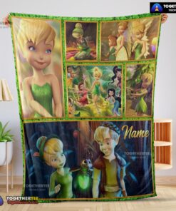 Official Disney Cartoon Tinker Bell Cute Blanket Fleece Customized Blanket