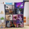 Official Disney Cartoon Wall-E And Eve Blanket Fleece Customized Blanket