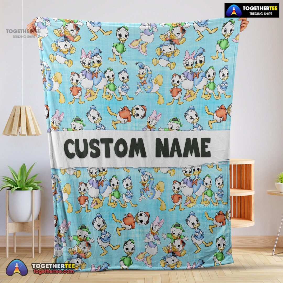 Official Disney Donald Duck Daisy Huey Dewey Louie Blanket Fleece Customized Blanket-mk-01