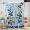 Official Disney Donald Duck With Signature And Friends Donald Duck Moods Blanket Customize Blanket