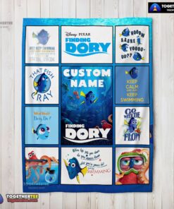 Official Disney Finding Dory What Would Dory Do Collage Blanket Fleece Customized Blanket