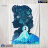 Official Disney Frozen Elsa Double Exposure Blanket Fleece Customized Blanket