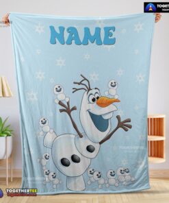 Official Disney Frozen Olaf Dancing Blanket Fleece Customized Blanket