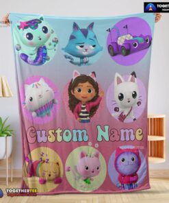 Official Disney Gabby’s Dollhouse Blanket Fleece Customized Blanket