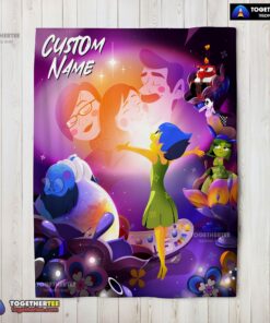 Official Disney Inside Out Family Unite Blanket Fleece Customized Blanket