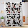 Official Disney Mickey And Friends Mickey Mouse Moods Blanket Customize Blanket