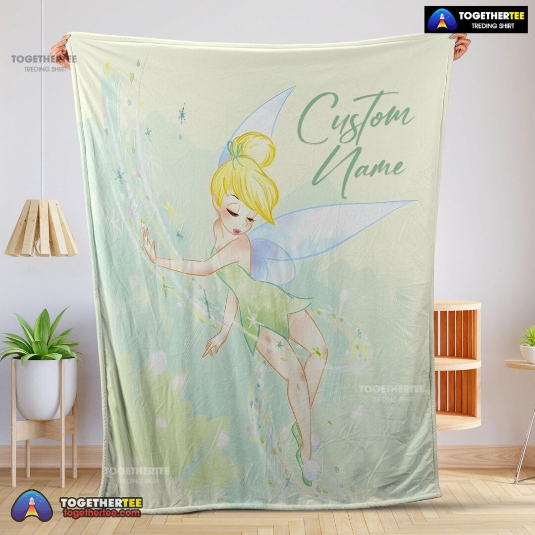 Official Disney Peter Pan Tinker Bell Blanket Fleece Customized Blanket