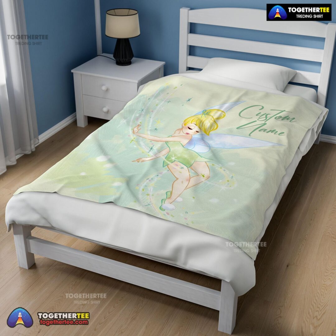Official Disney Peter Pan Tinker Bell Blanket Fleece Customized Blanket