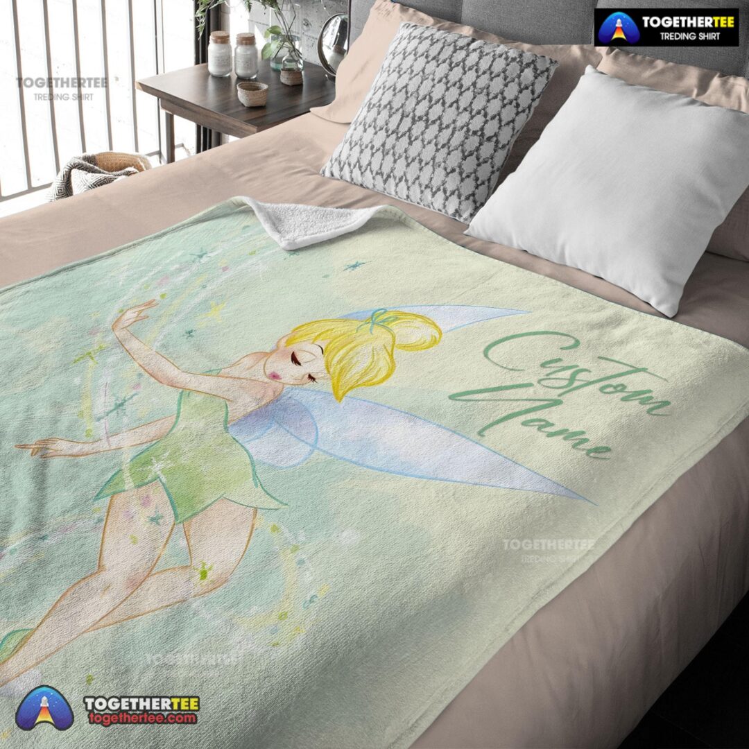 Official Disney Peter Pan Tinker Bell Blanket Fleece Customized Blanket