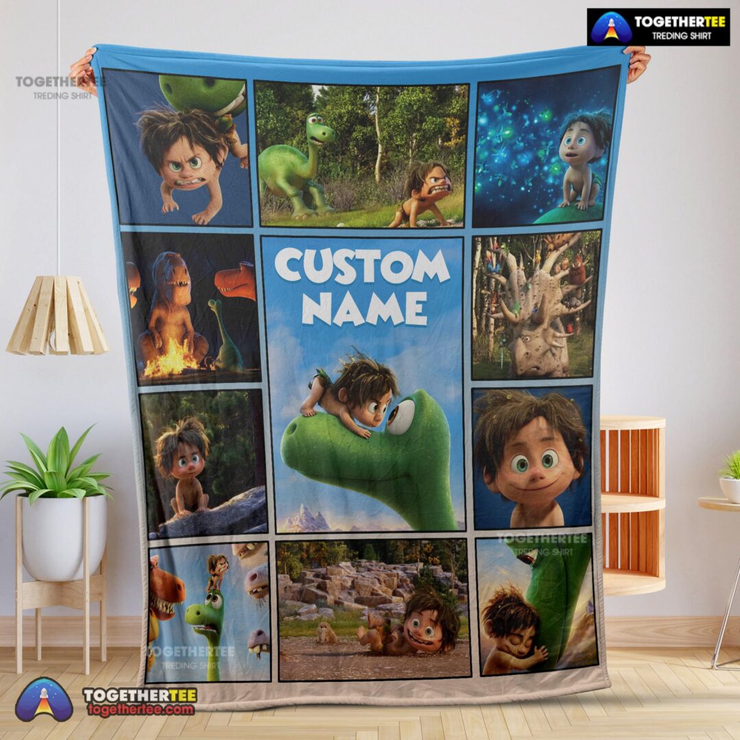 Official Disney Pixar The Good Dinosaur Collage Poster Blanket Fleece Customized Blanket-mk-01