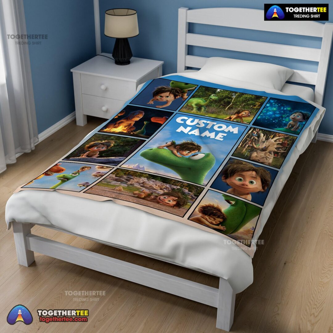 Official Disney Pixar The Good Dinosaur Collage Poster Blanket Fleece Customized Blanket-mk-02