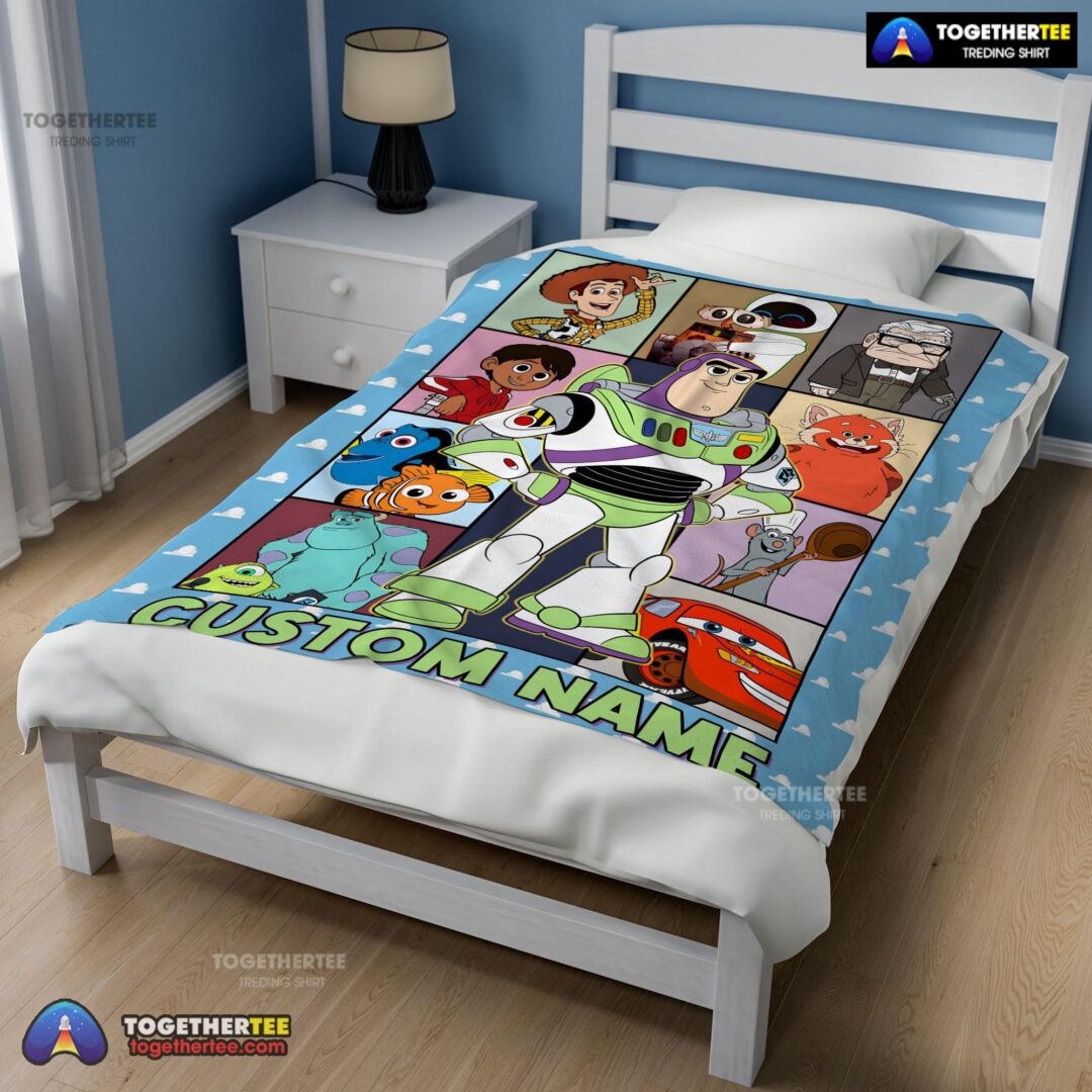Official Disney Pixar Toy Story Buzz Lightyear With Friends Blanket Fleece Customized Blanket-mk-02