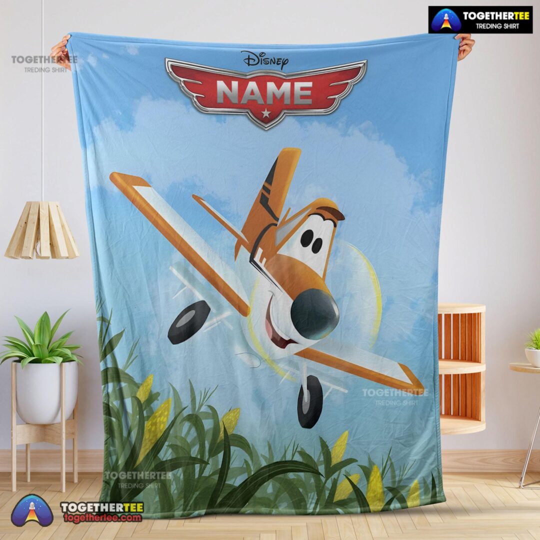 Official Disney Planes Movie Dusty Crophopper Blanket Fleece Customized Blanket