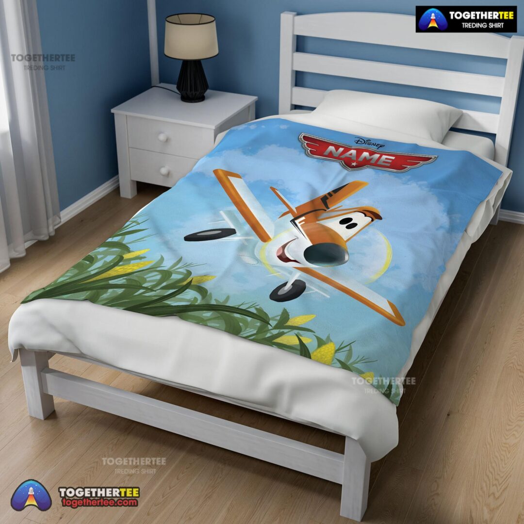 Official Disney Planes Movie Dusty Crophopper Blanket Fleece Customized Blanket