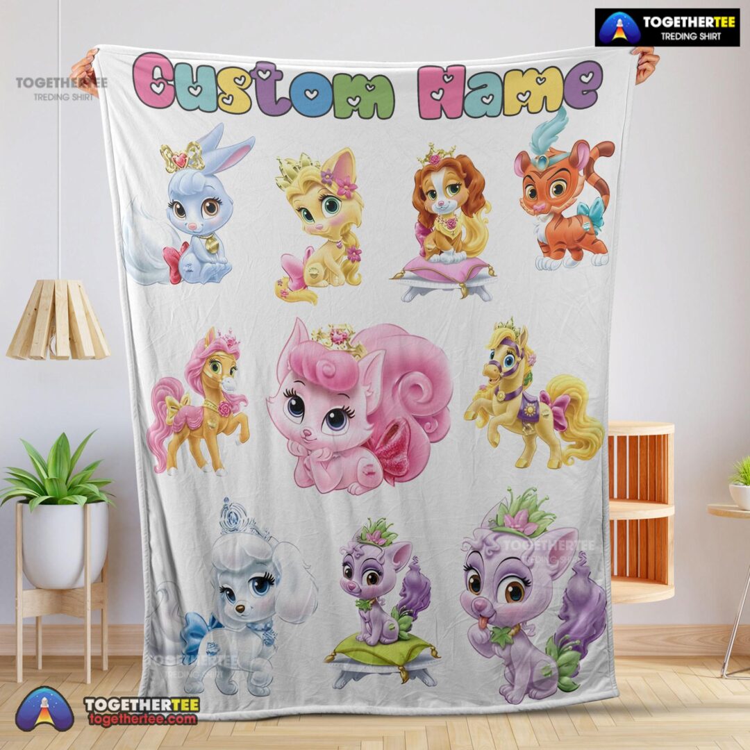 Official Disney Princess Palace Pets Blanket Fleece Customized Blanket