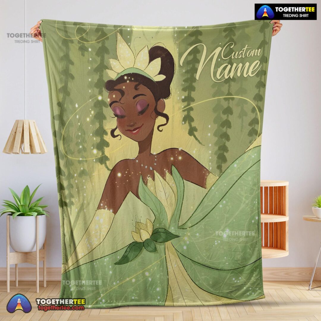 Official Disney Princess Tiana Blanket Fleece Customized Blanket