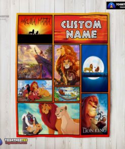 Official Disney Simba Mufasa Timon Pumbaa The Lion King Collage Blanket Fleece Customized Blanket