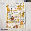Official Disney Simba Timon Pumbaa The Lion King Blanket Fleece Customized Blanket