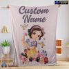 Official Disney Snow White Princess Blanket Fleece Customized Blanket