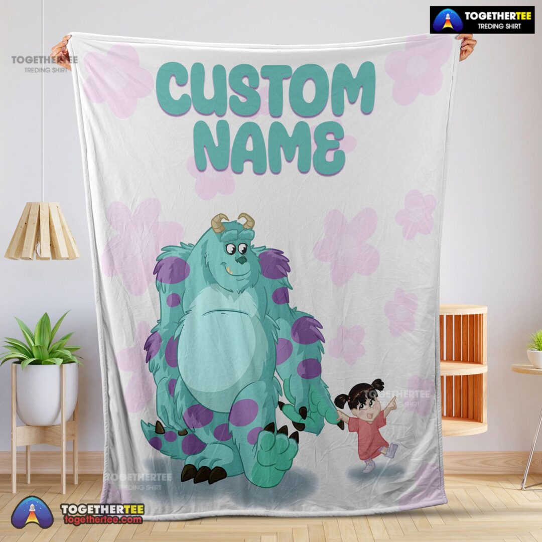 Official Disney Sulley & Boo Monsters Inc Blanket Fleece Customized Blanket