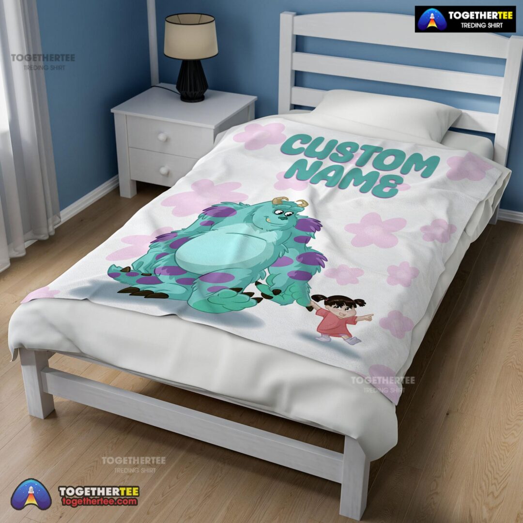 Official Disney Sulley & Boo Monsters Inc Blanket Fleece Customized Blanket