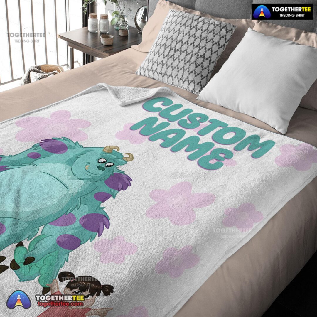 Official Disney Sulley & Boo Monsters Inc Blanket Fleece Customized Blanket