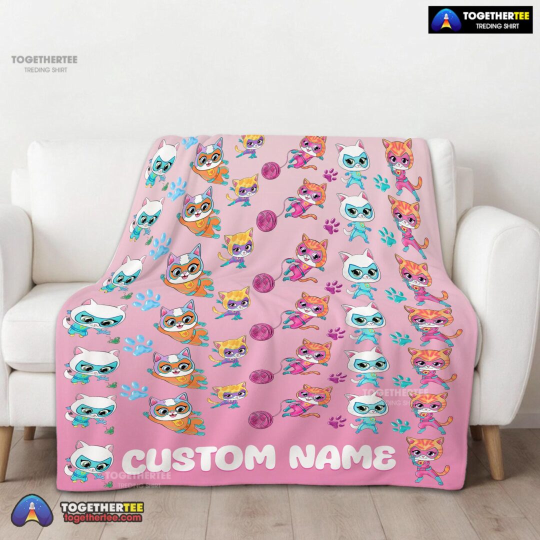 Official Disney SuperKitties Squad Purrfect Heroes Blanket Fleece Customized Blanket-mk-01 (1)