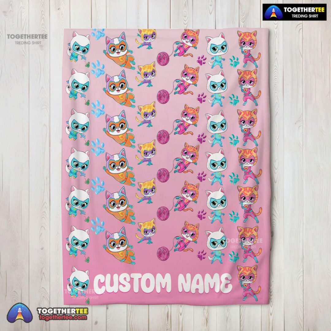 Official Disney SuperKitties Squad Purrfect Heroes Blanket Fleece Customized Blanket-mk-01 (2)