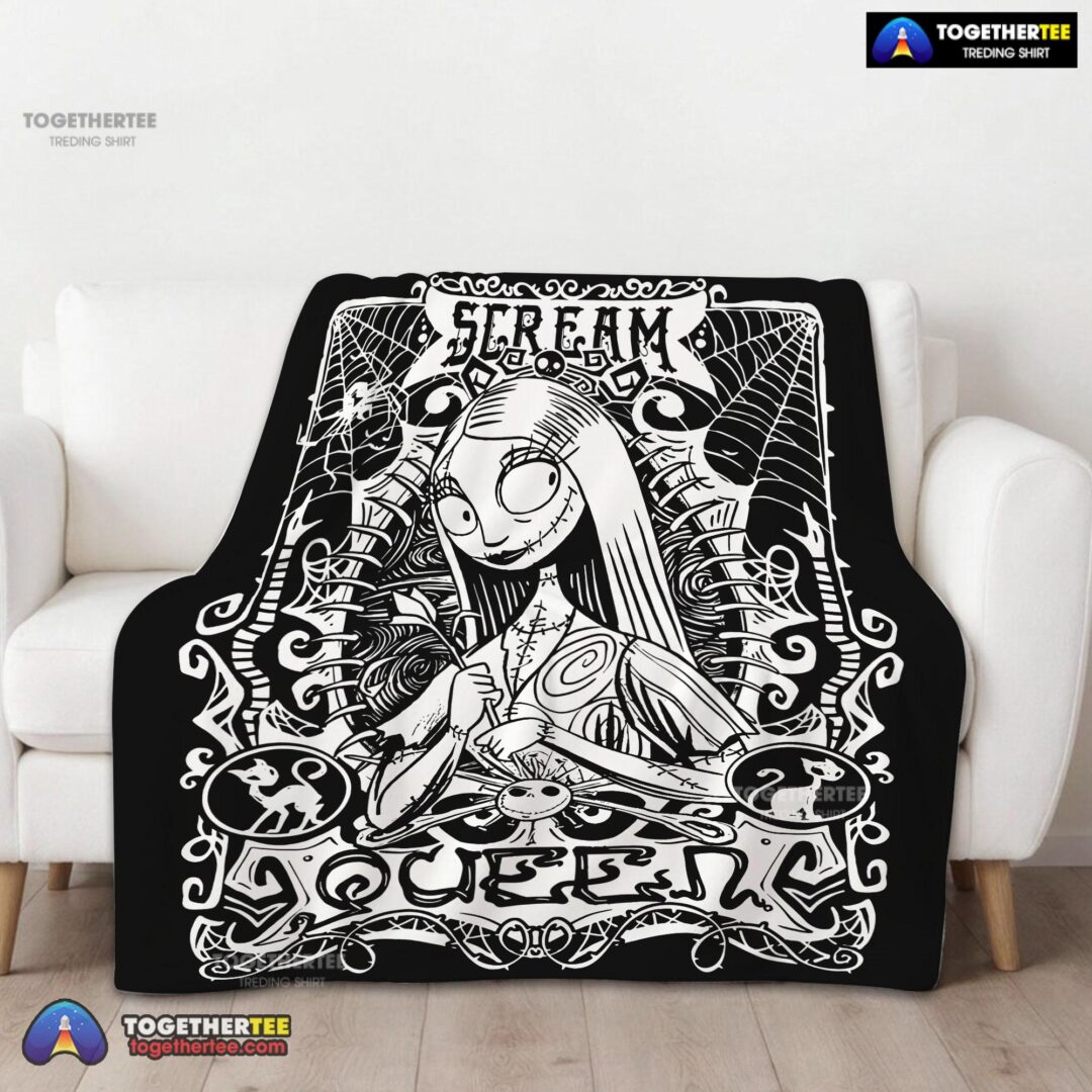 Official Disney The Nightmare Before Christmas Sally Scream Queen Blanket Fleece Customized Blanket-mk-01