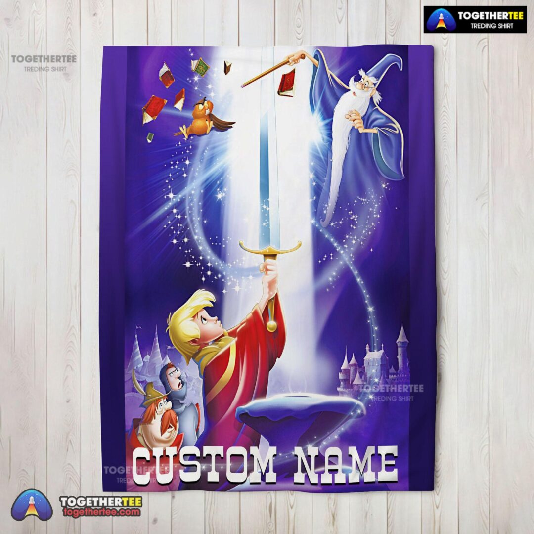 Official Disney The Sword In The Stone Legendary Blanket Fleece Customized Blanket-mk-02