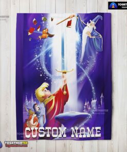 Official Disney The Sword In The Stone Legendary Blanket Fleece Customized Blanket