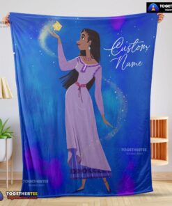 Official Disney Wish Asha Princess Blanket Fleece Customized Blanket