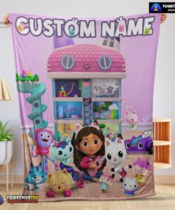 Official Disney’s Gabby’s Dollhouse With Our Cute Girl Fleece Blanket Customize Blanket
