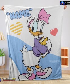 Official Donald Duck Girlfriend Daisy Blanket Fleece Customized Blanket